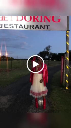 Customer video review of African Print Tulle Flared Dress