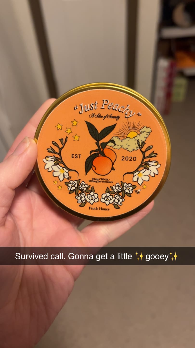Customer photo review of "Just Peachy" CBD Gummies