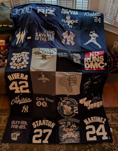 Customer photo review of Classic T-Shirt Blanket