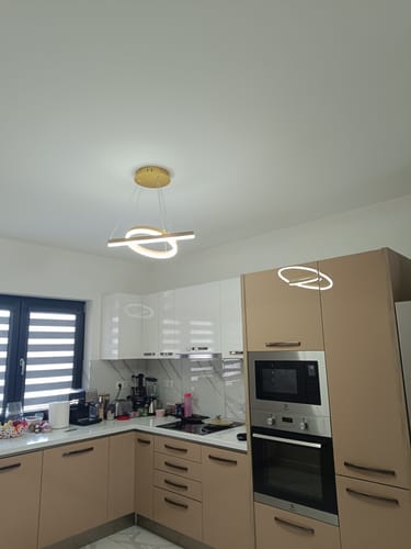 Customer photo review of Lustra LED WONDERLAND Gold 2 Segmente Echivalent 400W Telecomanda
