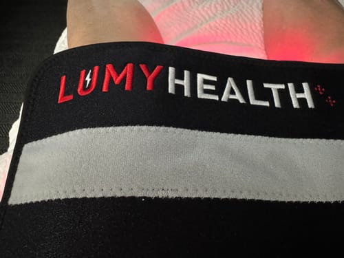Customer photo review of LumyHealth Red Light Therapy Pad
