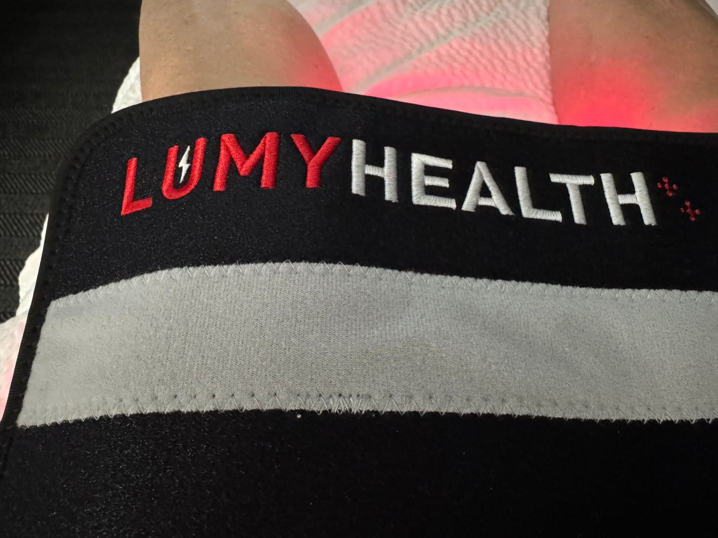 Customer photo review of LumyHealth Red Light Therapy Pad