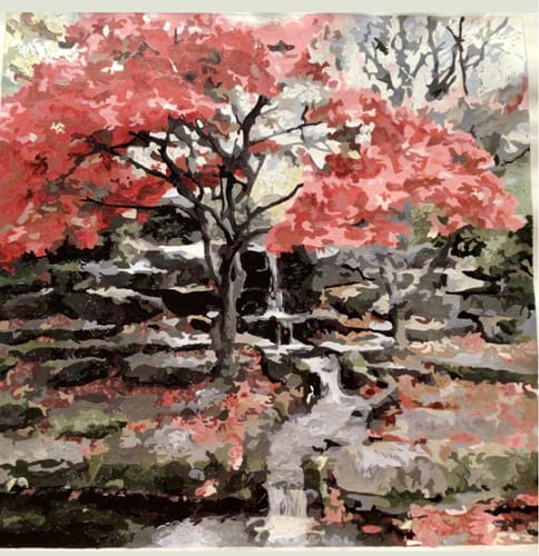 Customer photo review of Custom Landscape Paint By Numbers