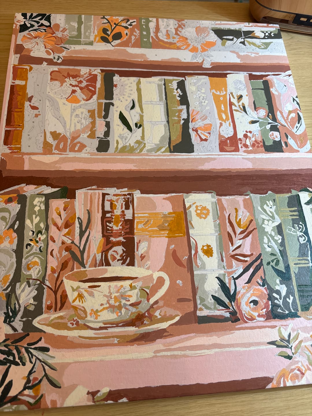 Customer photo review of Blooming library | Paint by Number