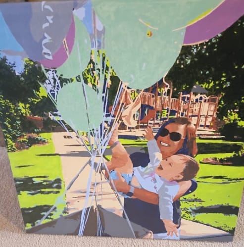 Customer photo review of Custom Portrait Paint By Numbers