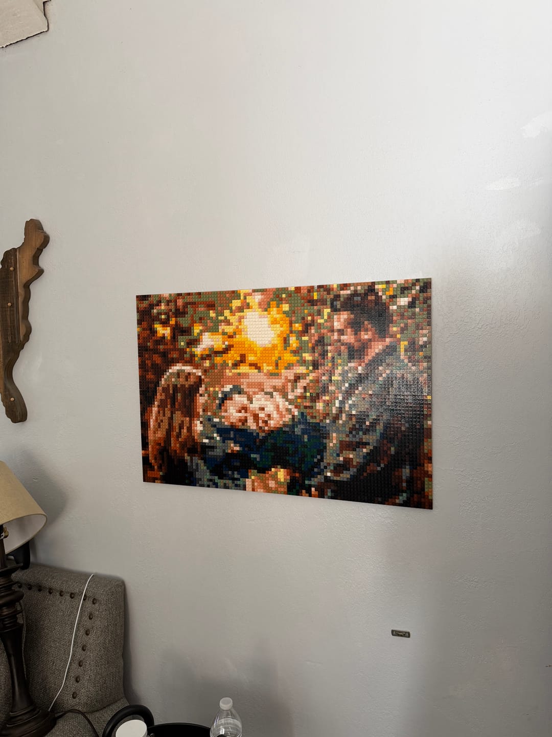 Customer photo review of Custom Bricked Mosaic Portrait 30x20"