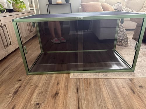 Customer photo review of 48'' Spacer Cabinet For 120/85 Gallon Reptile Enclosures