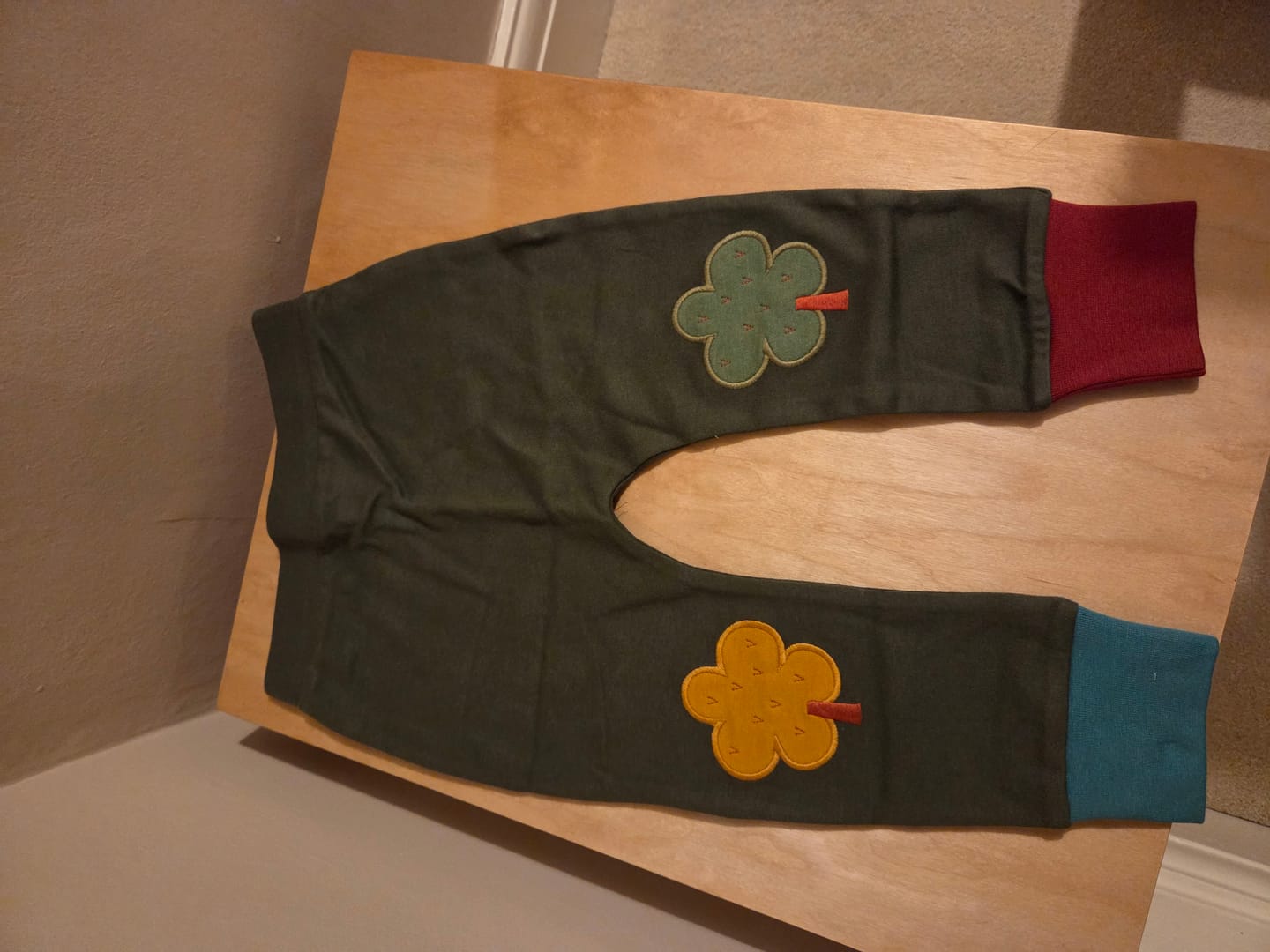 Customer photo review of Woodland Green Leaf Knee Patch Joggers
