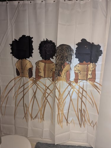 Customer photo review of Royal White Shower Curtain