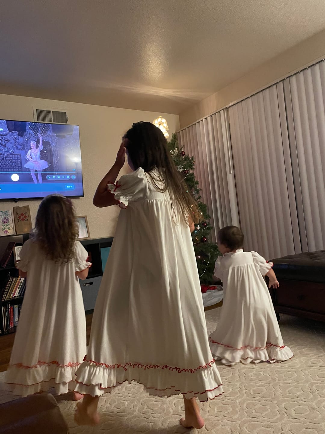 Customer photo review of The Original Clara Nutcracker Christmas Gown Short Sleeve in White