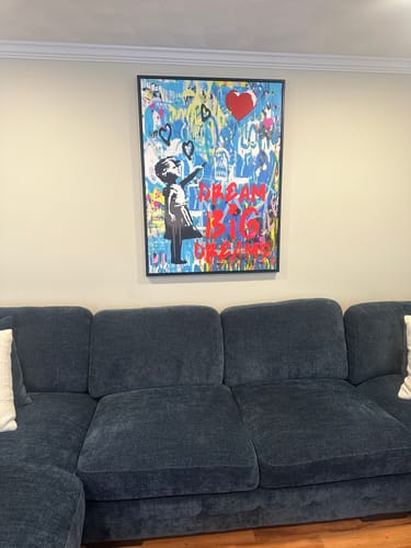 Customer photo review of Dream Big Dreams - Banksy Warhol Mashup