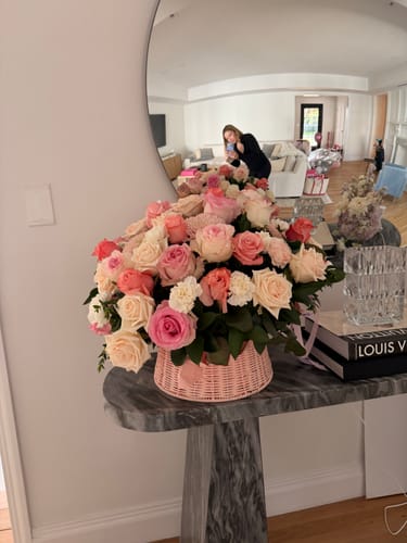 Customer photo review of P Basket Round - Pink Deluxe