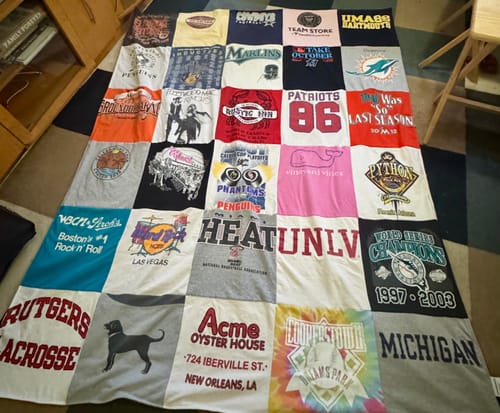 Customer photo review of Classic T-Shirt Blanket