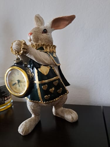 Customer photo review of Bianconiglio con Orologio in resina