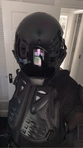 Customer photo review of Cyberpunk Helmet "Fukui"