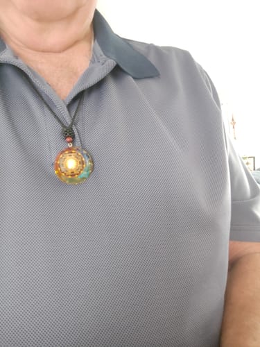 Customer photo review of 7 Treasures Chakra Balance Necklace