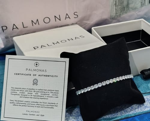 Customer photo review of Exquisite Silver Studded Bracelet