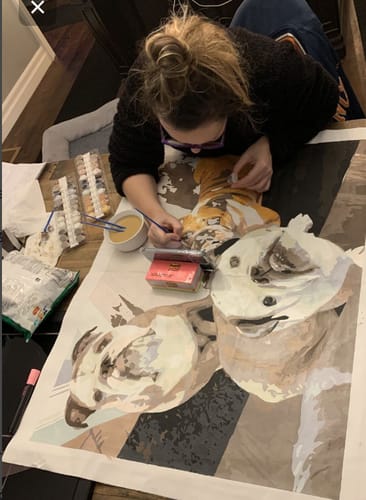 Customer photo review of Custom Pet Paint By Numbers