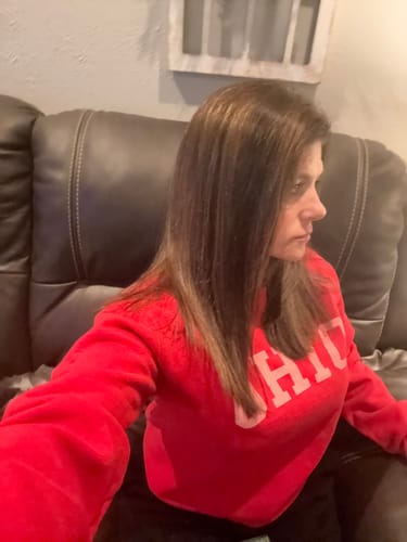 Customer photo review of Instant Anti-Frizz Hair Oil