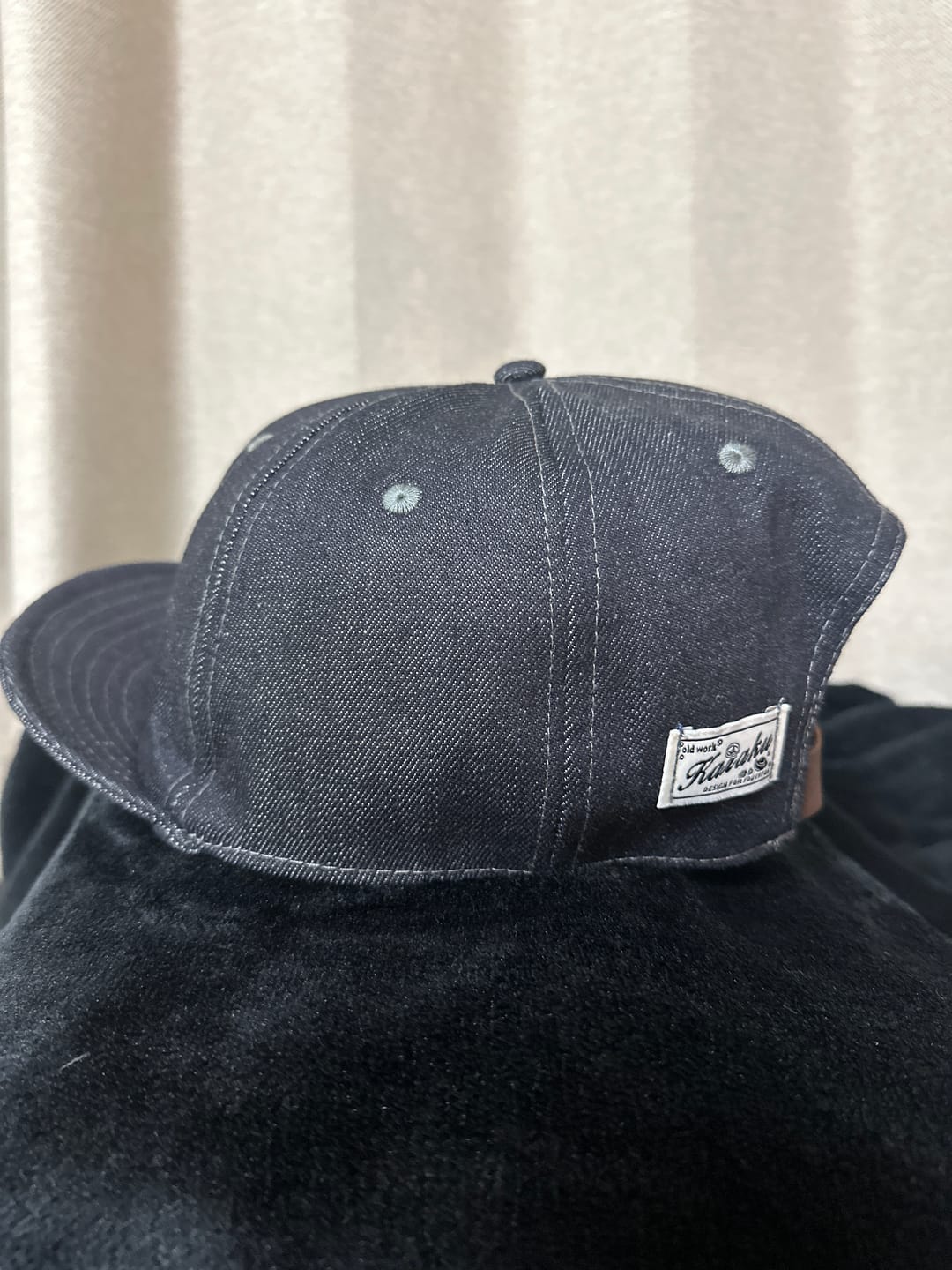 Customer photo review of 裏和柄・招き猫 デニムボールキャップ