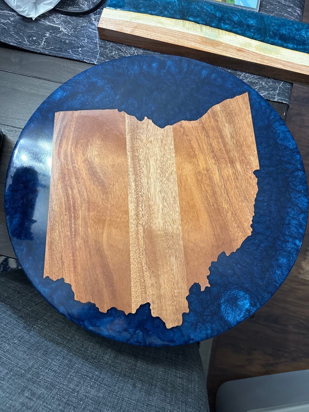 Customer photo review of 14.0x12.4" State Of Ohio Acrylic Router Template