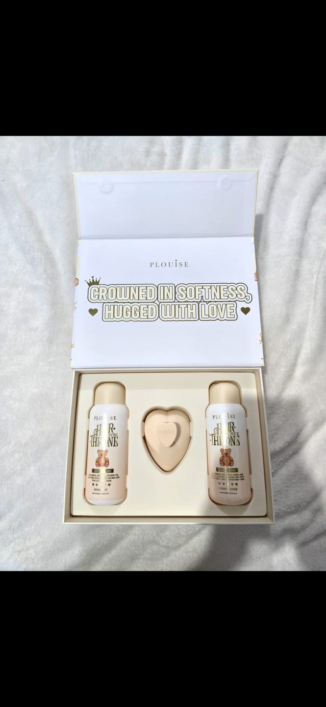 Customer photo review of Hair To The Throne Teddy Edition Haircare Set