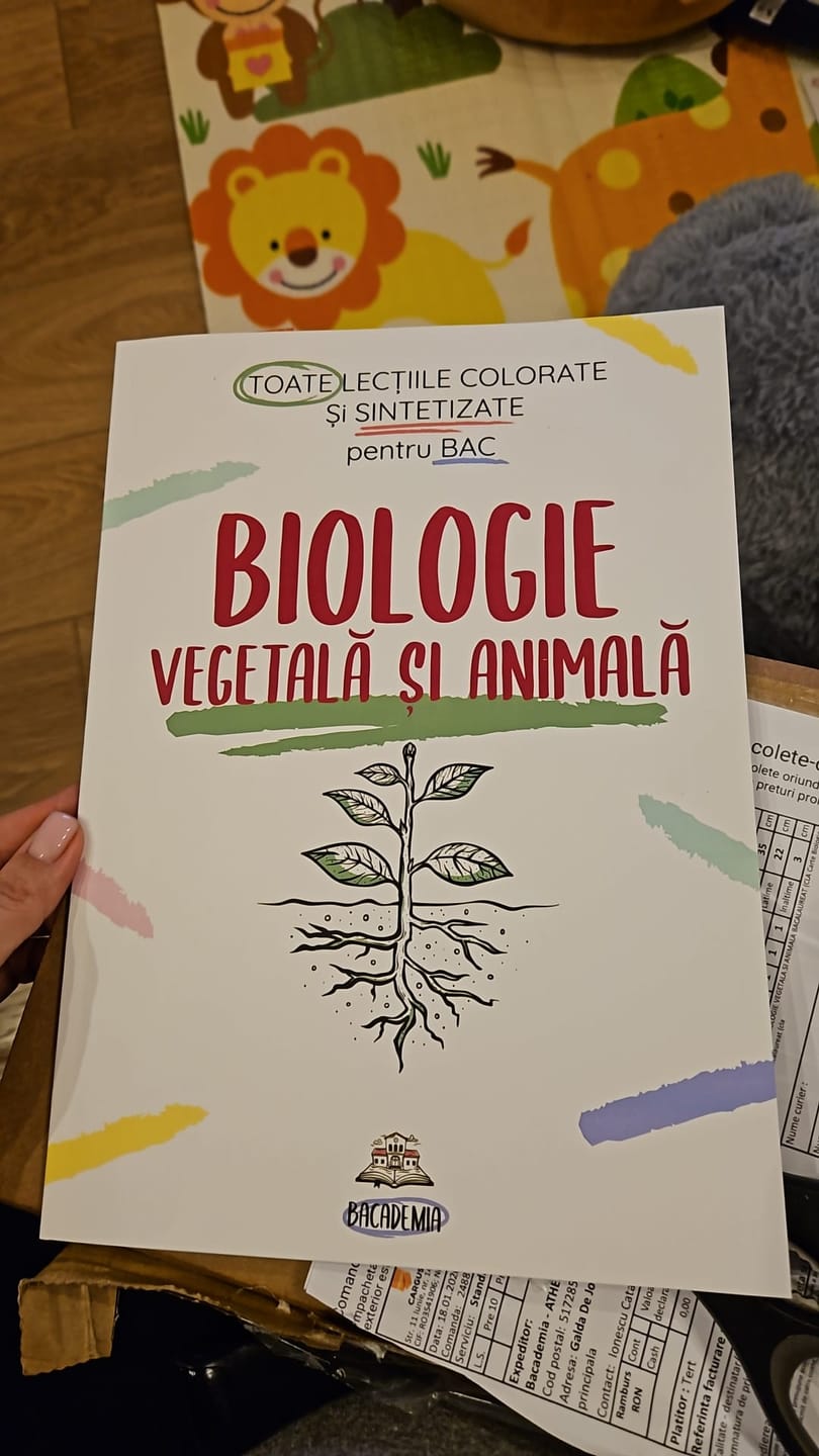 Customer photo review of Carte Biologie Vegetală și Animală Bacalaureat (clasele IX-X) Bacademia