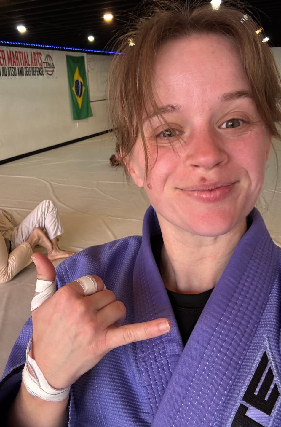 Customer photo review of Core Purple Brazilian Jiu Jitsu Womens BJJ Gi