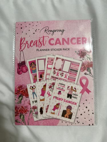 Customer photo review of Breast Cancer Planner Sticker Pack