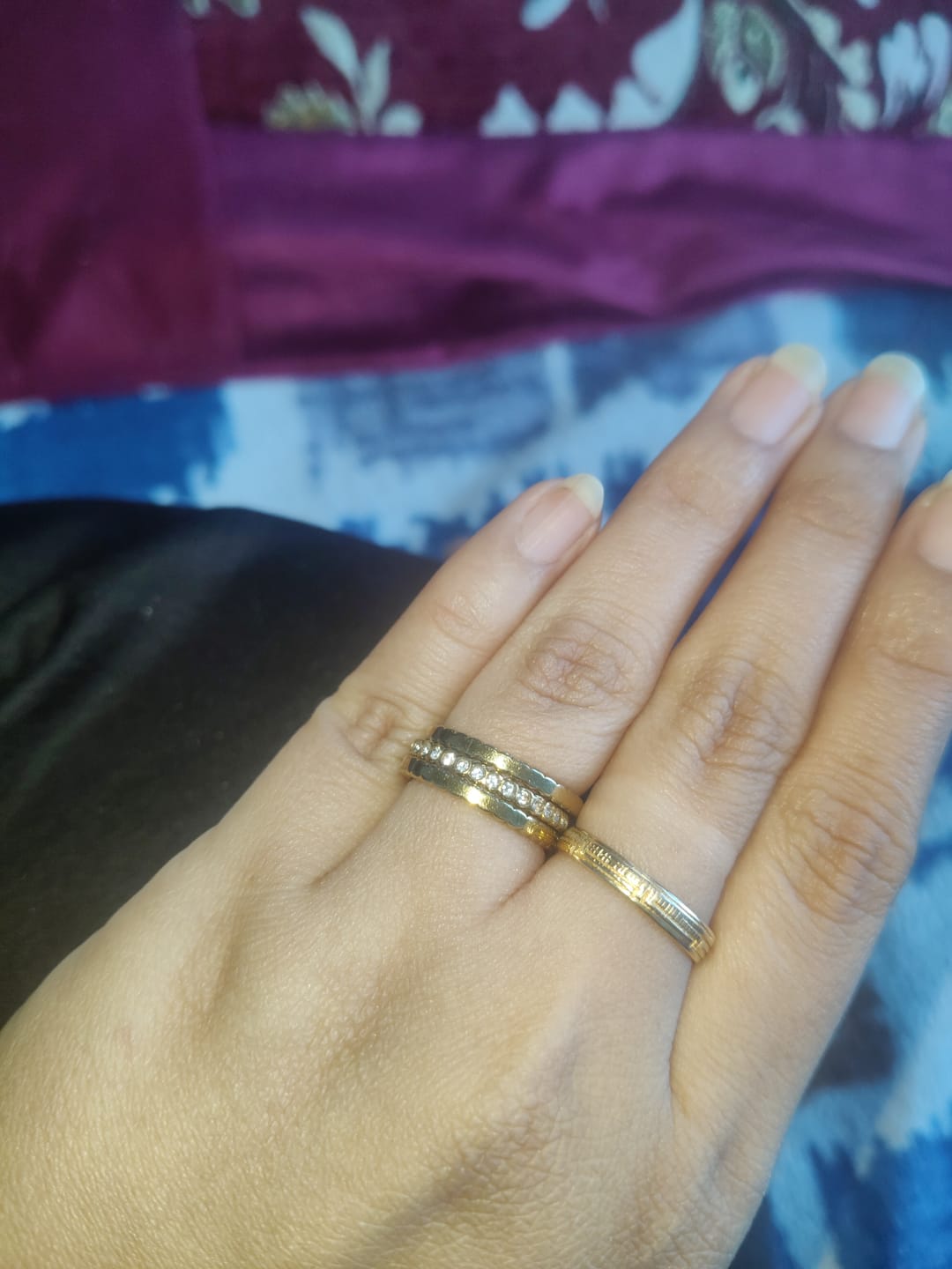 Customer photo review of Three Piece Honeycomb Ring