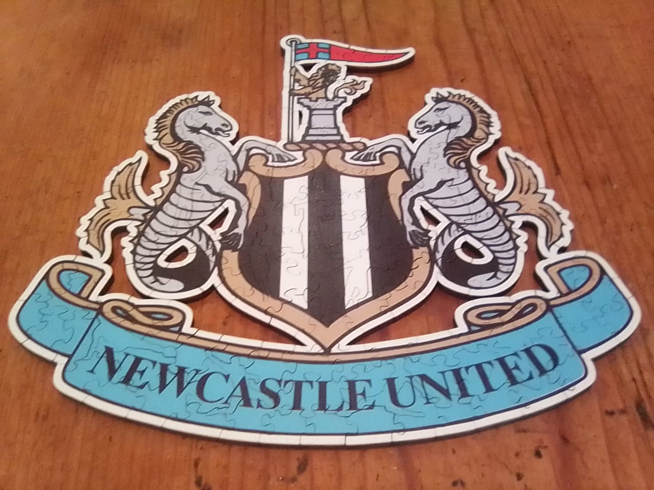 Customer photo review of Newcastle United FC® Logo - Wooden Puzzle