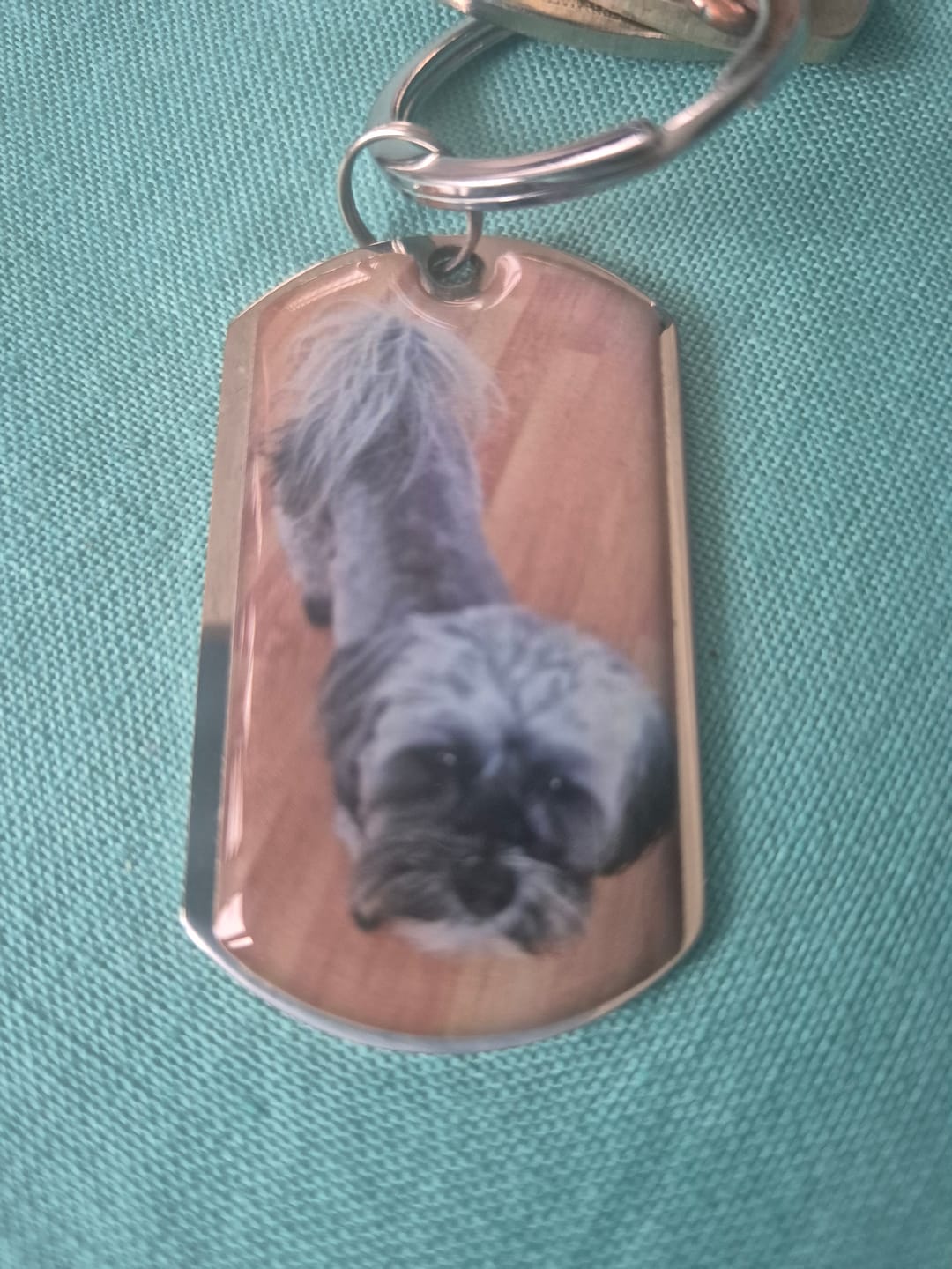Customer photo review of Personalized Pet Keychain