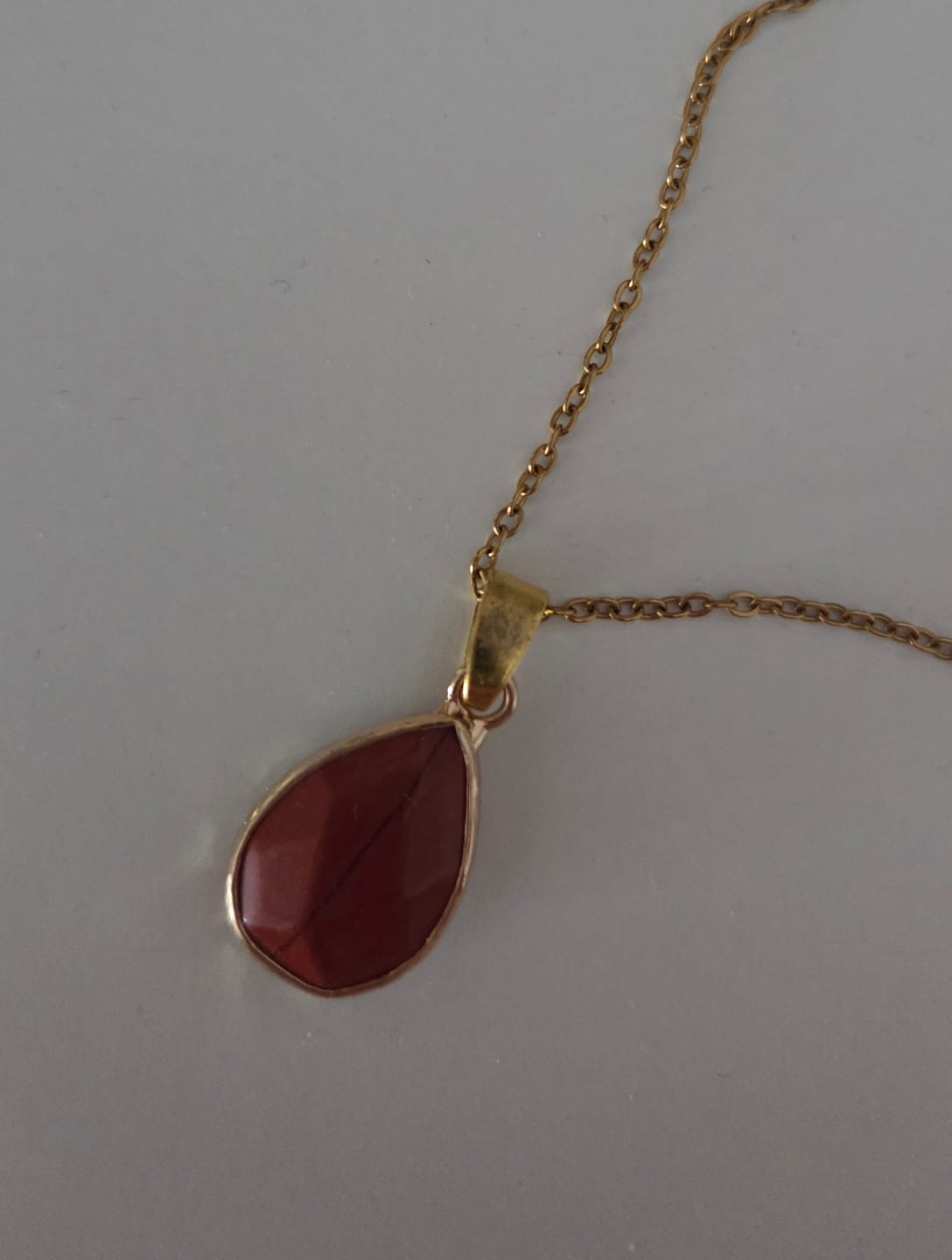Customer photo review of Karneol Halskette mit 14K Gold Kette