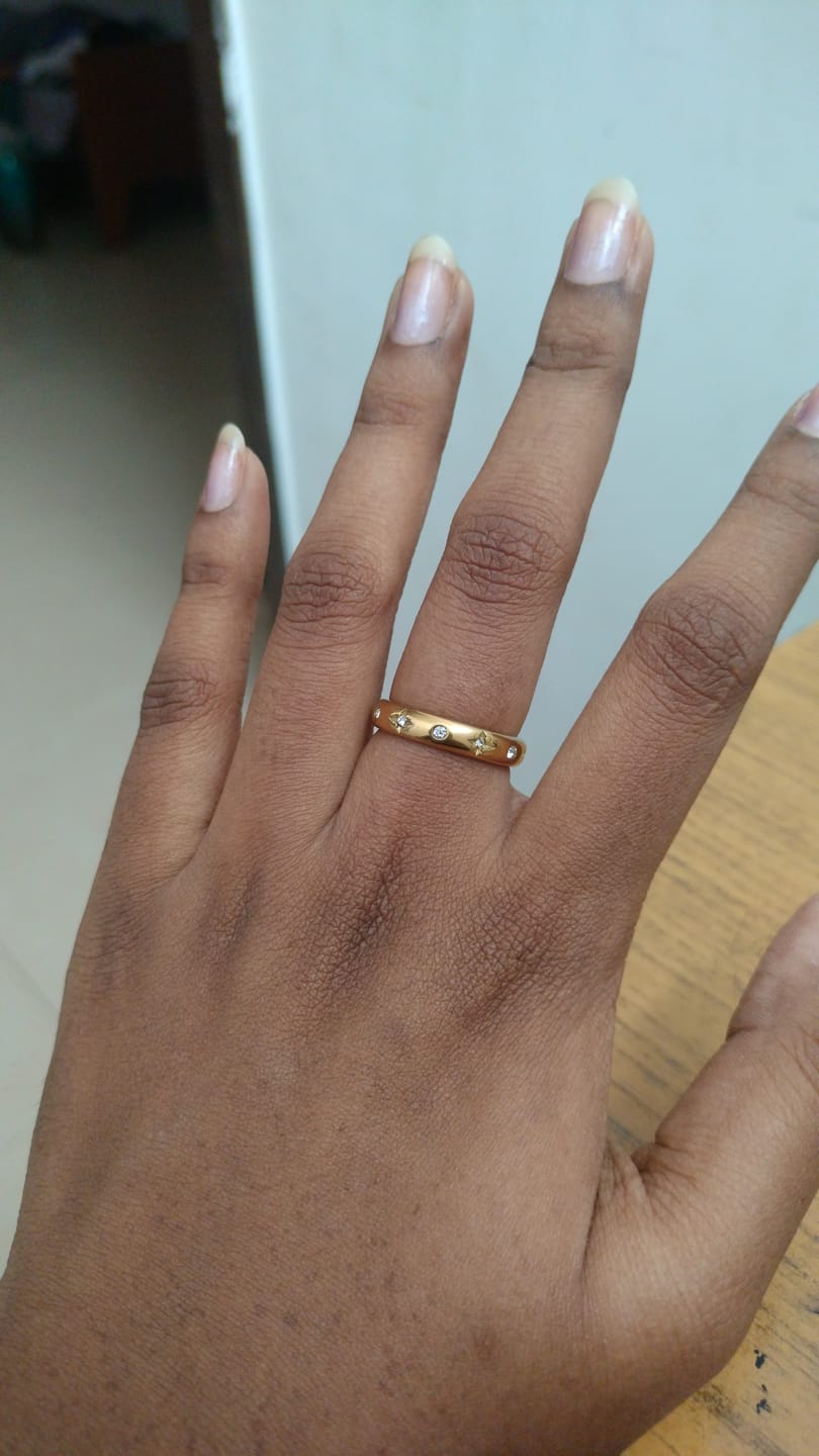 Customer photo review of Diamond Studded Ring
