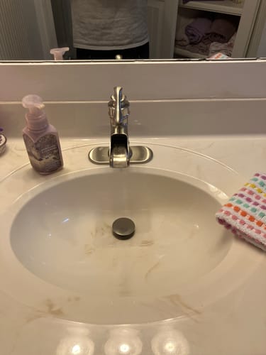 Customer photo review of Waterfall Single Hole Bathroom Faucet Brushed Nickel-1
