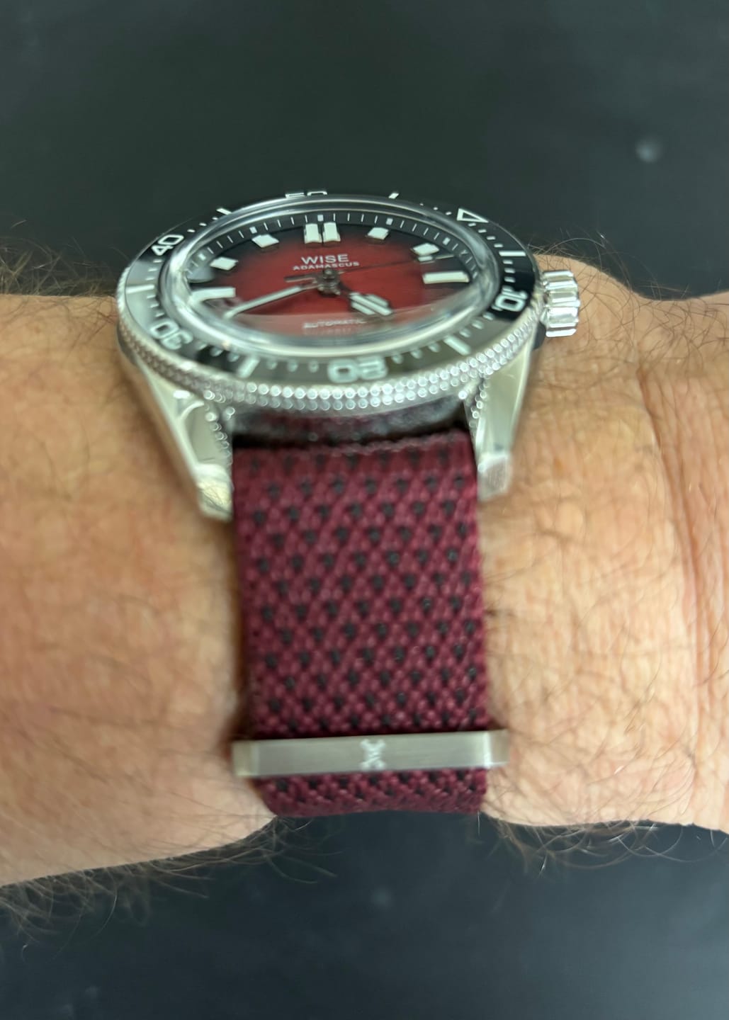 Customer photo review of Crimson Noir - HISHI STRAP 20mm