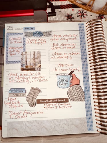 Customer photo review of Cozy Winter Planner Sticker Book