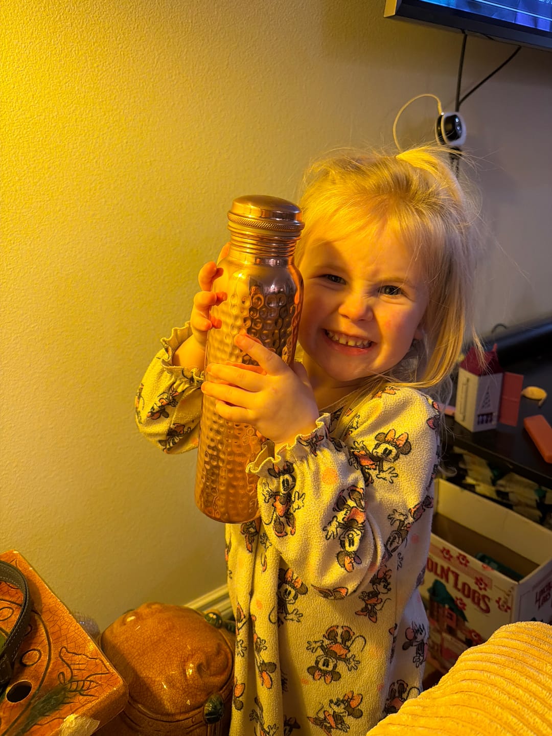 Customer photo review of Himalayan Ayurvedic Pure Copper Bottle