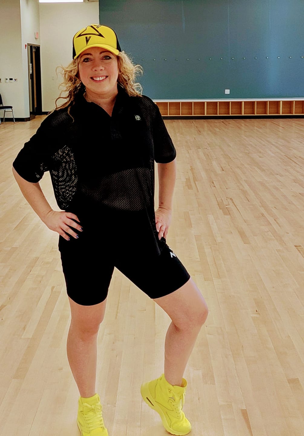 Customer photo review of Zumba Basic High Waisted Biker Shorts