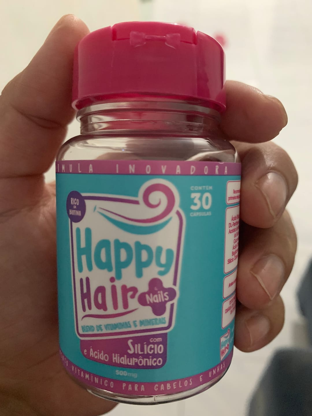 Customer photo review of Happy Hair 6 Potes + 6 Potes Grátis (Total 12 Potes)