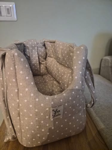 Customer photo review of Borsa Cotone Panama Ecru' Pois Bianchi