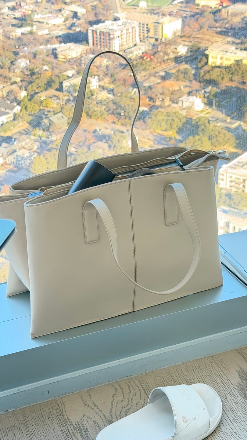 Customer photo review of Winslow Tote Latte