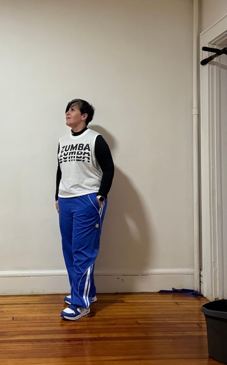 Customer photo review of Eastern Flavor Curvy Track Pants