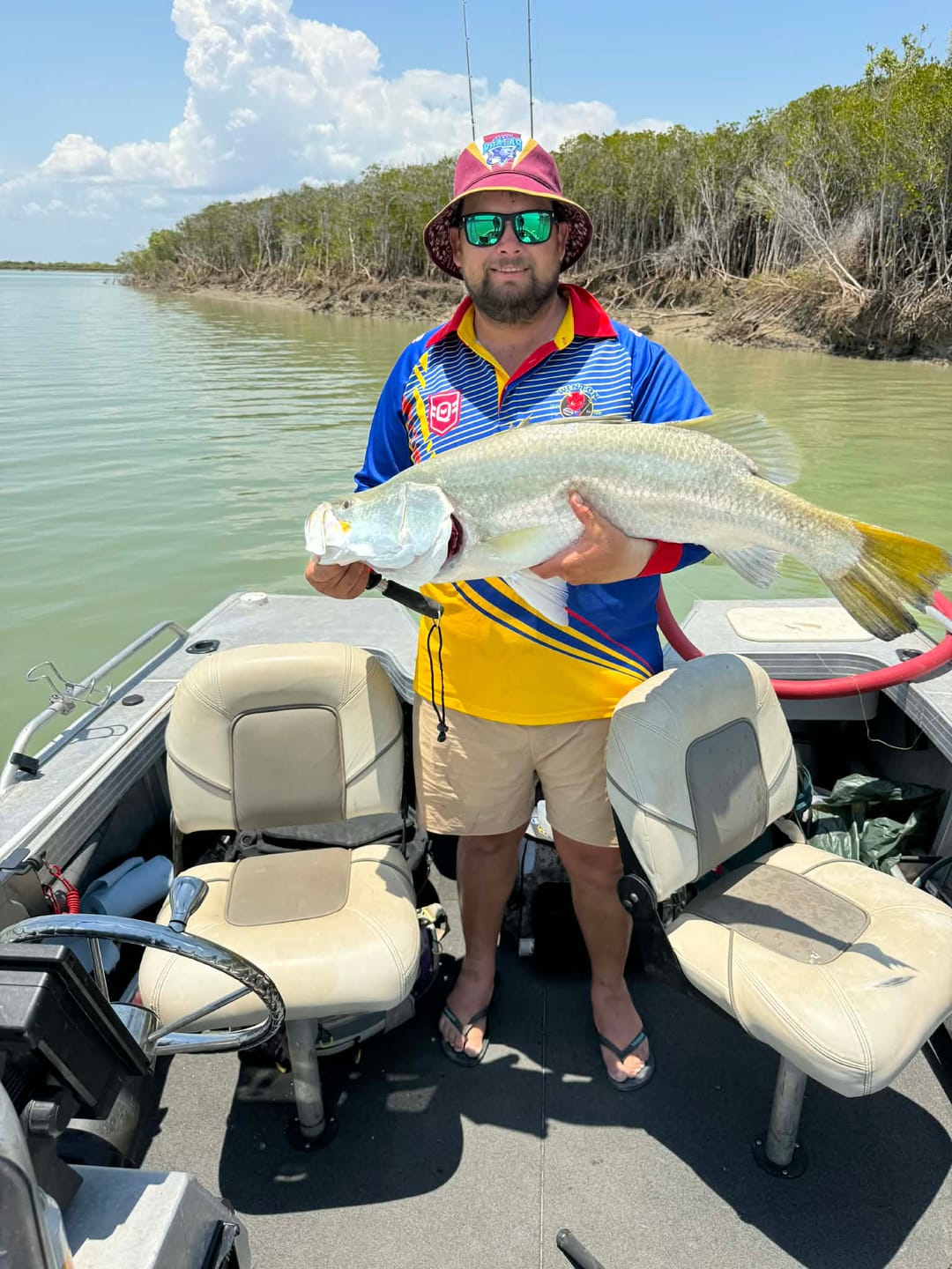 Customer photo review of 160mm Chartruese/White Vibe – 58g Reel Action Vibe with BKK Trebles