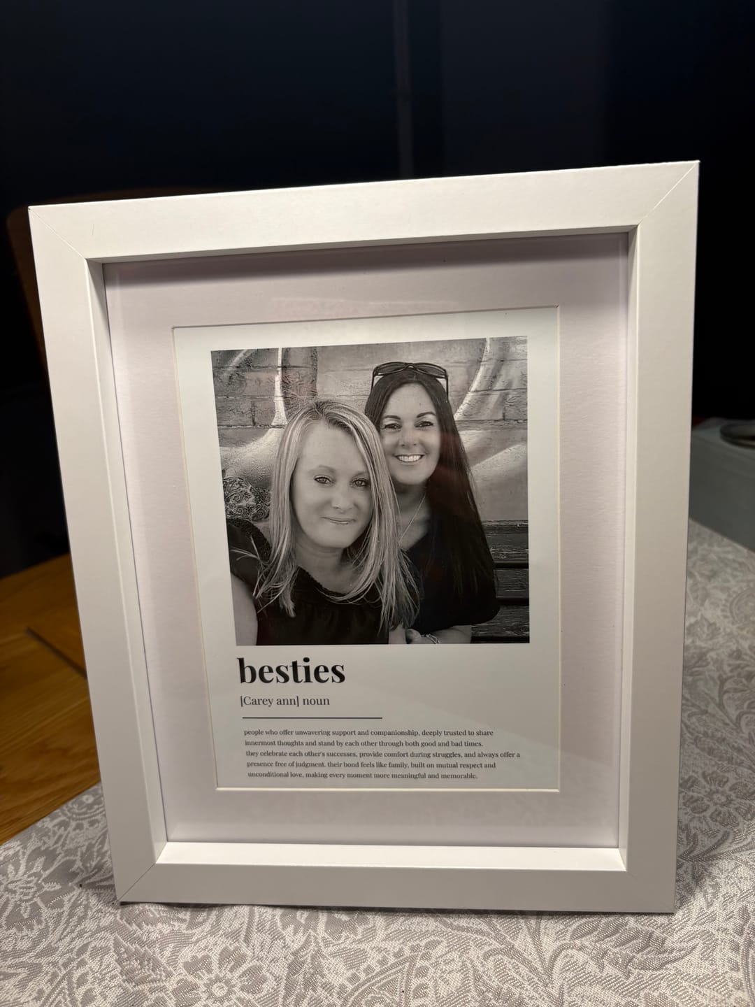 Customer photo review of Personalised Friendship Definition Photo Print