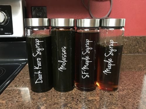 Customer photo review of Skinny Series Wide Mouth Glass Bottles Set w/ Stainless Steel Lids