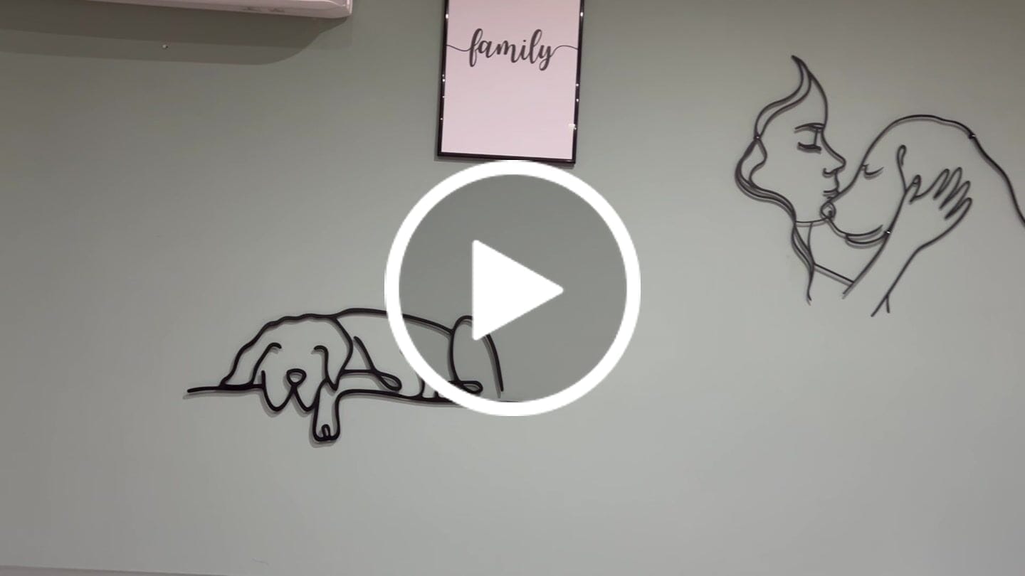 Customer video review of Décoration Murale Métal - Amoureux des chiens (V.03)