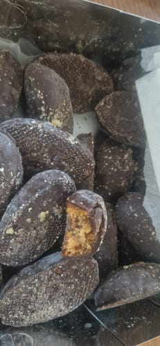Customer photo review of Fresh Chocolate-Dipped Melomakarona – Handcrafted in Athens (1kg)