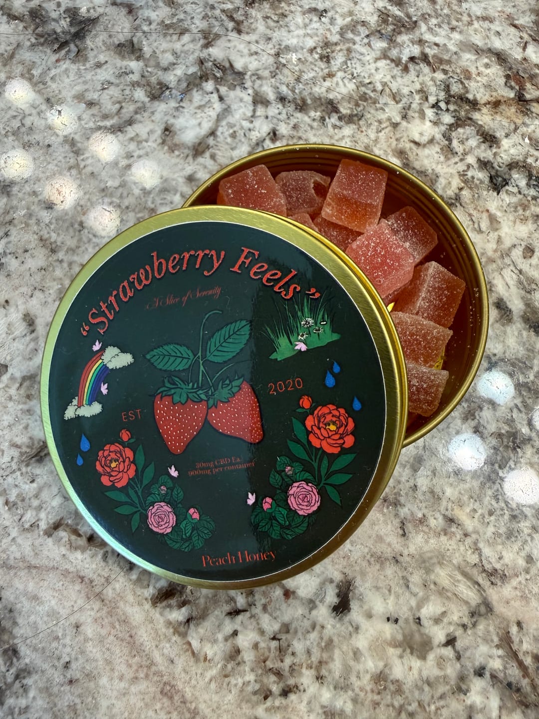 Customer photo review of "Strawberry Feels" CBD Gummies