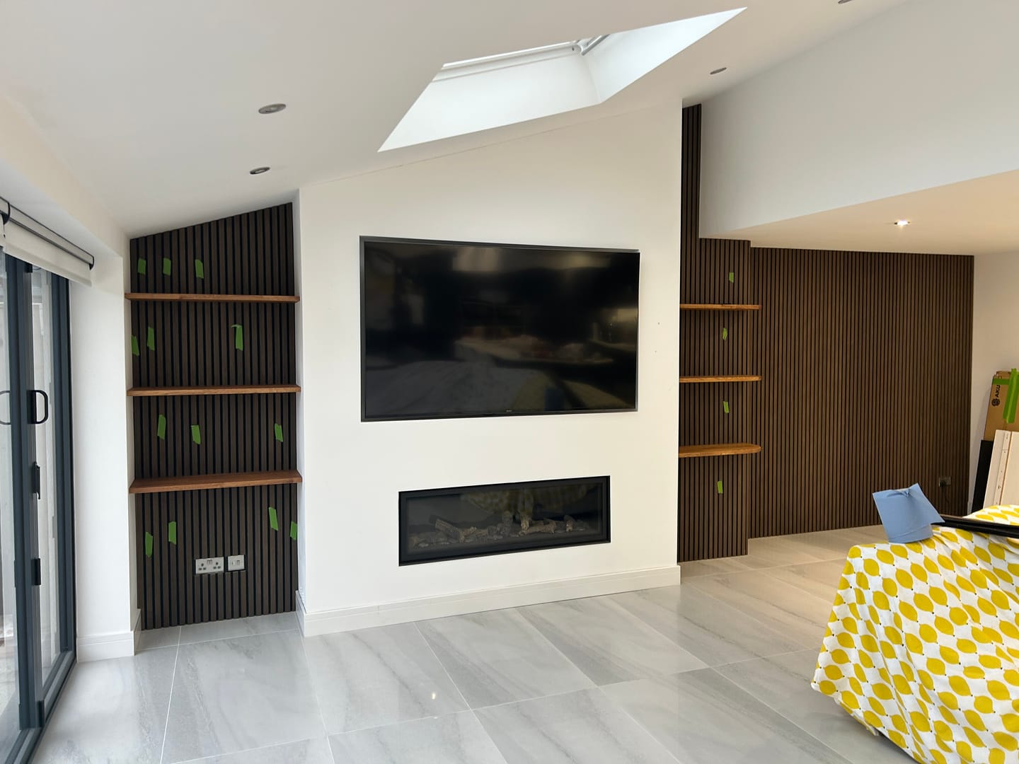 Customer photo review of Wooden Wall Panel | Smoked Oak | Premium 3-sided Wood Veneer